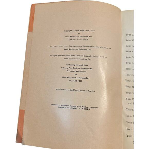 Culinary Arts Institute Encyclopedic Cookbook Ruth Berolzheimer 1970 Edition - Picture 10 of 11